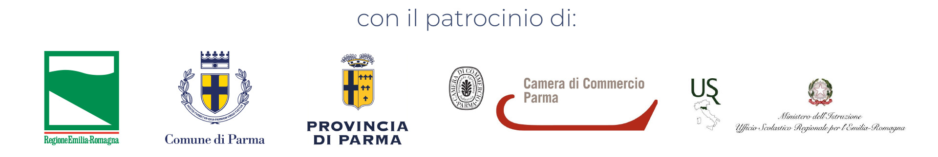con il patrocinio di: Regione Emilia-Romagna - Comune di Parma - Provincia di Parma - Camera di Commercio di Parma - Ministero dell'Istruzione, Ufficio Scolastico Regionale per l'Emilia-Romagna