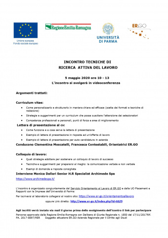 I Nostri Seminari Di Orientamento Professionale Universita Degli Studi Di Parma