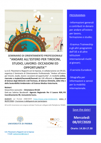 I Nostri Seminari Di Orientamento Professionale Universita Degli Studi Di Parma